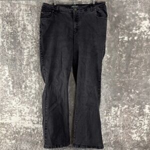 Jessica London Plus Size‎ 18W Stretch Denim Bootcut Jeans Black Womens